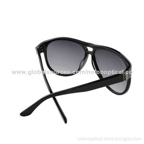 Acetate Sunglasses in Black with UV400 Protection, Customized Logos Available
